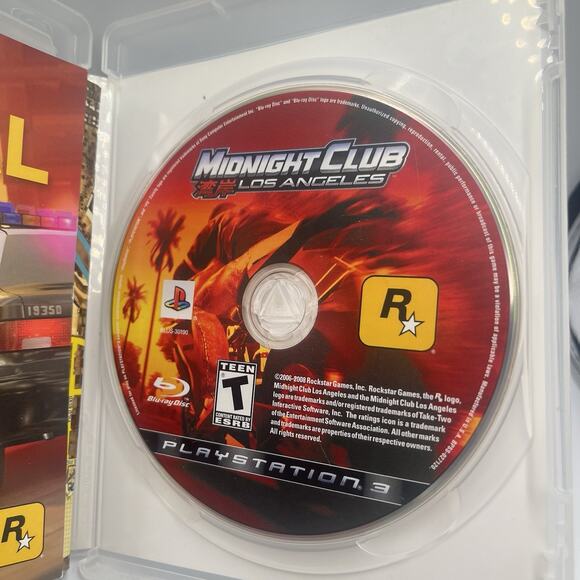 Midnight Club: Los Angeles (Sony PlayStation 3 PS3 Game, 2008) CIB Tested - Picture 2 of 11